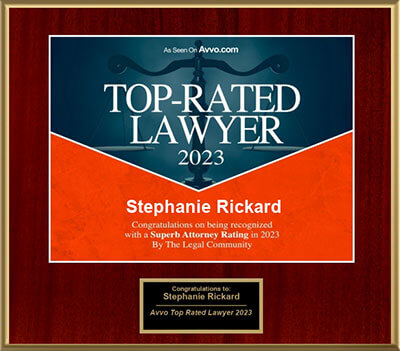 https://stephanierickard.com/wp-content/uploads/2023/02/Stephanie-Rickard-Avvo-Top-Rated-Lawyer-2023.jpg